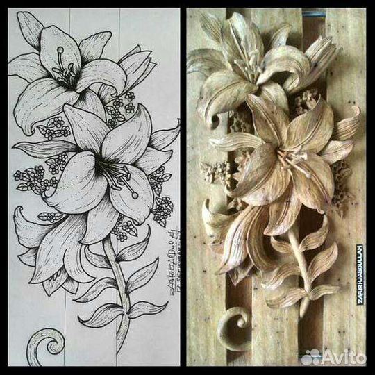 Ручная резьба по дереву по вашим фото