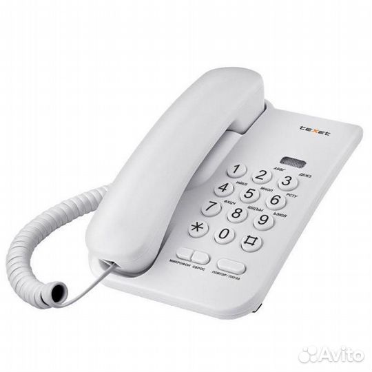 Телефон проводной teXet тх-212 светло-серый
