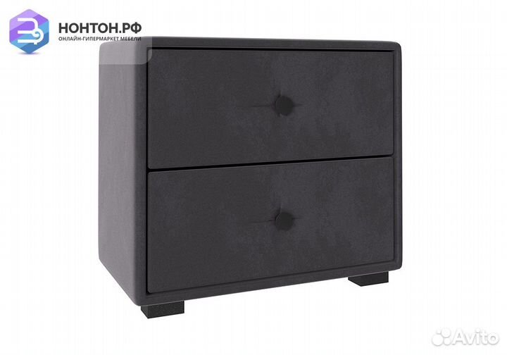 Тумба прикроватная Tango велюр серый