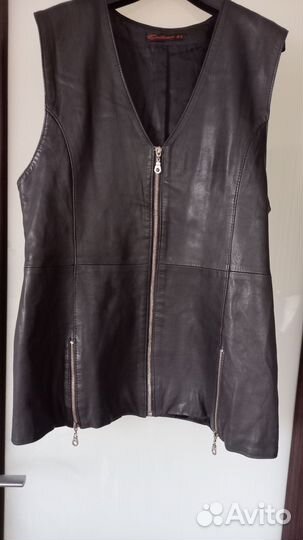 Жилет р46 нат кожа
