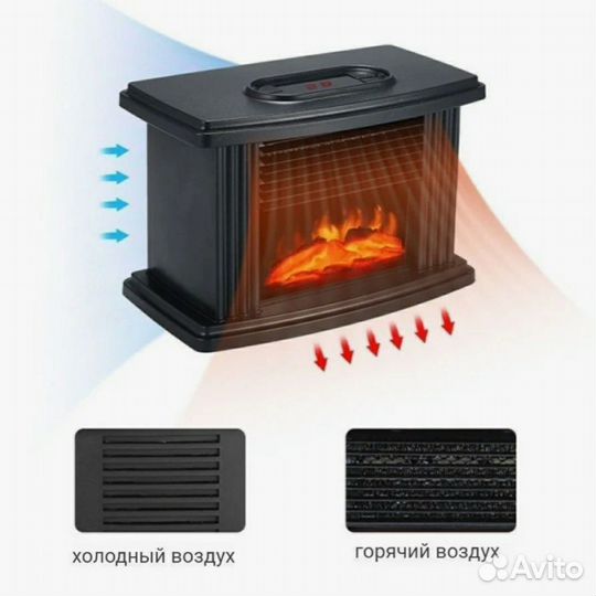 Портативный обогреватель мини камин новый