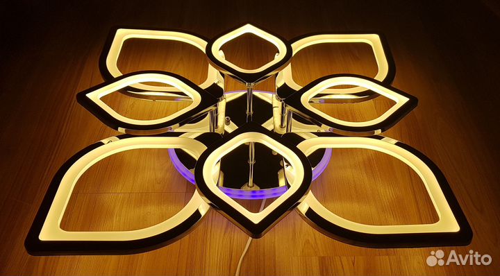 Светодиодная люстра 8069/4+4 CHR