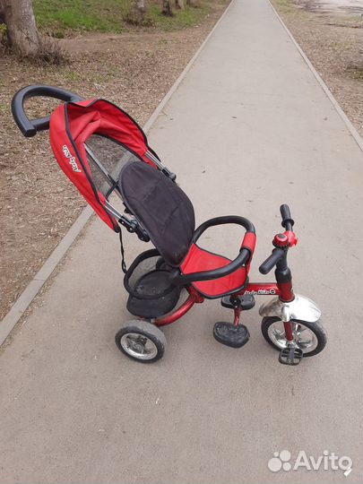 Дётский трехколесный велосипед с ручкой