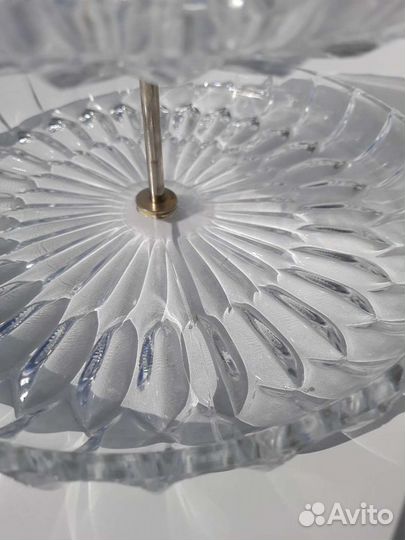 Этажерка хрустальная для фруктов СССР