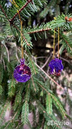 Игрушки новогодние, украшения для ёлки, набор 7шт