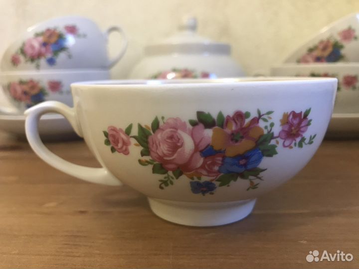 Чашки, блюдца, сервиз Дулево