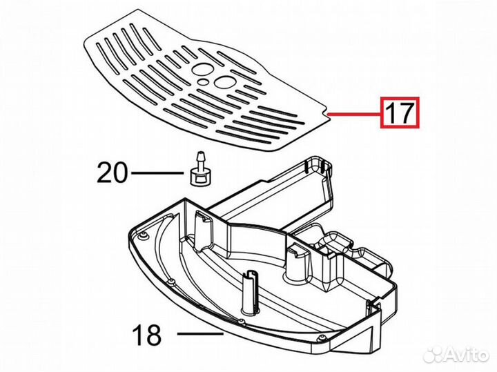 Решётка поддона кофеварки Delonghi esam 4000, 4200