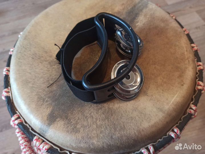 Тамбурин перкуссия звенелка на ногу или руку