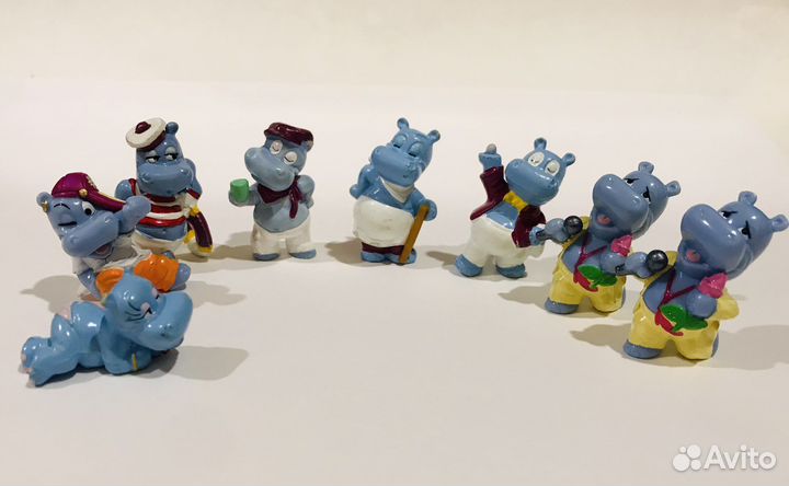 Игрушки киндер сюрприз - бегемотики, разное