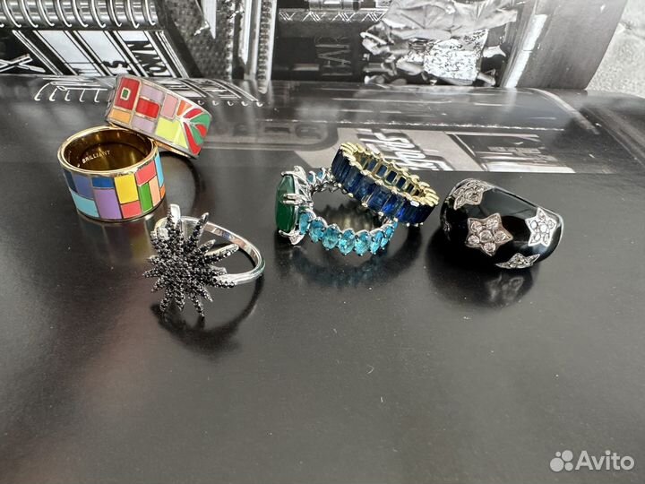 Кольца серебро пакетом
