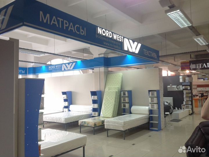 Матрас Топпер 160 200, искусственный латекс,бамбук