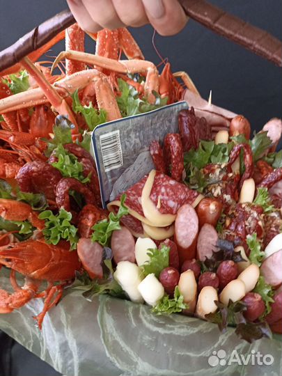 Мужские мясные букеты, подарок мужчине