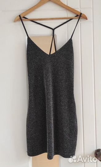 Платье блестящее мини zara