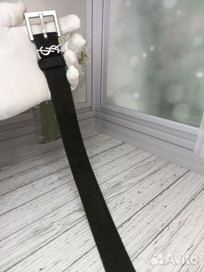 Ремень Ysl женский натуральная замша-кожа люкс