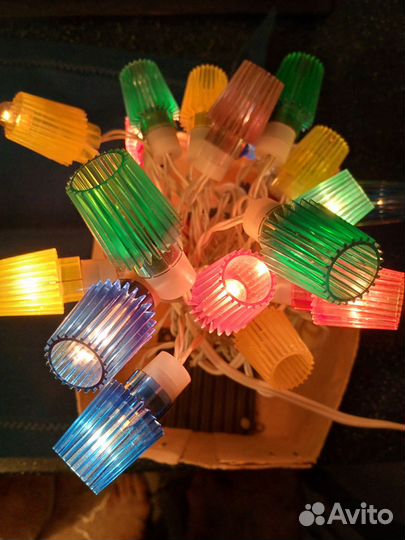 Елочная гирлянда СССР мигающая