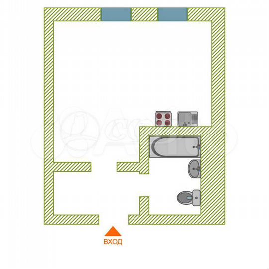 Квартира-студия, 27,4 м², 20/24 эт.