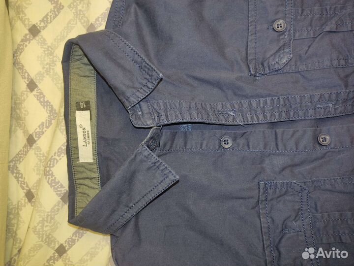 Рубашка стильная на мальчика 140 с длин. рукавом