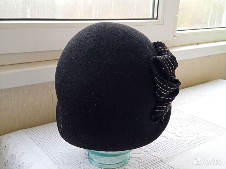 Шляпа фетровая женская черная