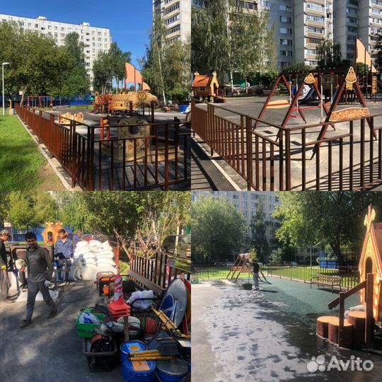 Бесшовное покрытие из резиновой крошки 10 мм