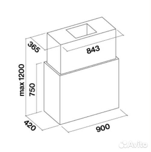 Вытяжка falmec laguna IS steel 90 black cldi9075.E