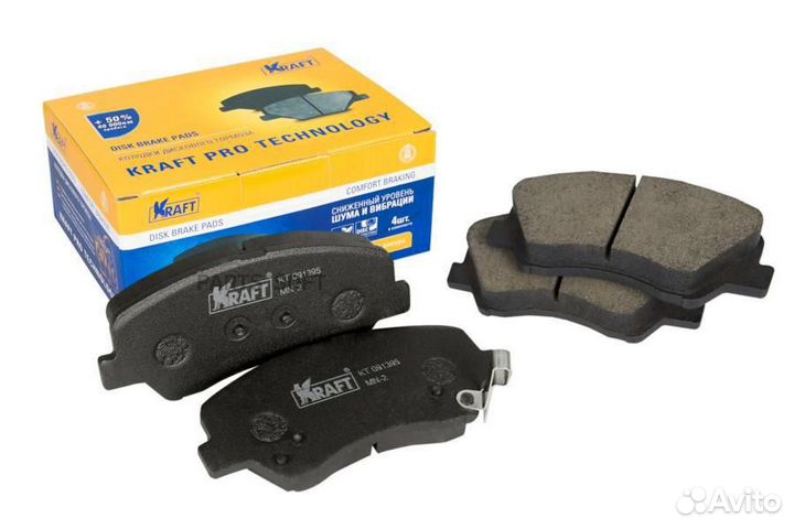 Kraft KT091395 Колодки тормозные hyundai/KIA solar
