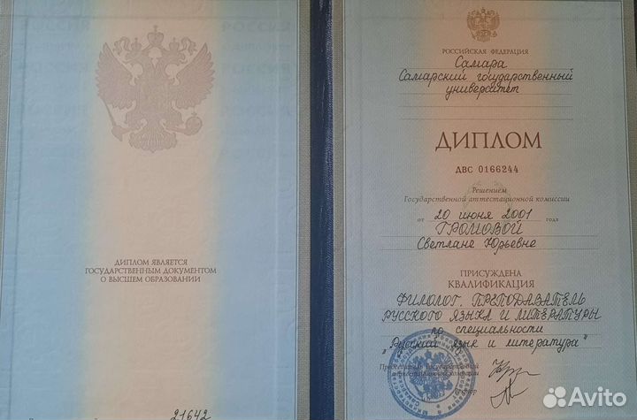 Репетитор по русскому языку и литературе