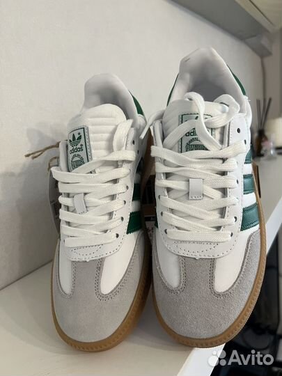 Кроссовки Adidas Samba XLG white/green