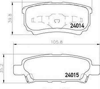 Колодки тормозные задние HSB gold HP8302