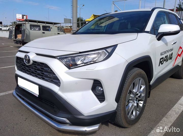 Защита переднего бампера Toyota RAV4 два подгиба