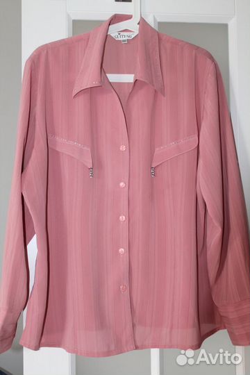 Блузка рубашка ретро винтаж 50 52 размера