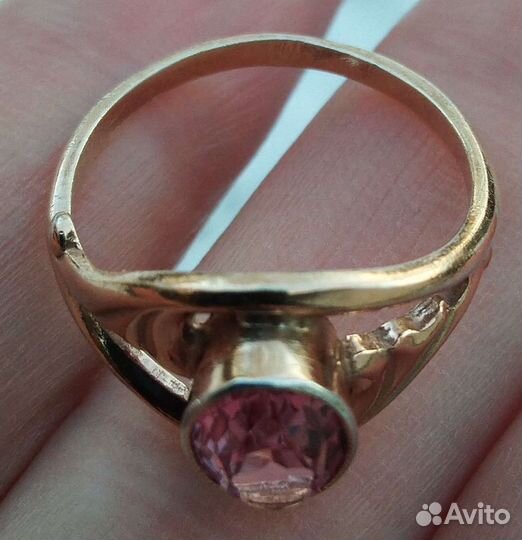 Кольцо серебро аметист 875 пробы СССР