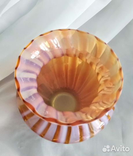 Цветное стекло СССР. Ваза.Фужеры.Пепельница.Винтаж