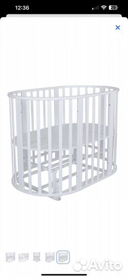 Детская кроватка с маятником круглая