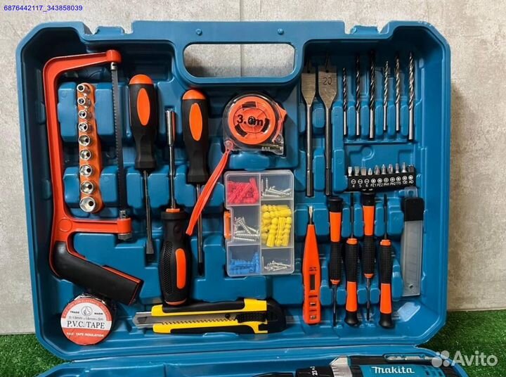 Шуруповерт с набором инструментов (Арт.68686)