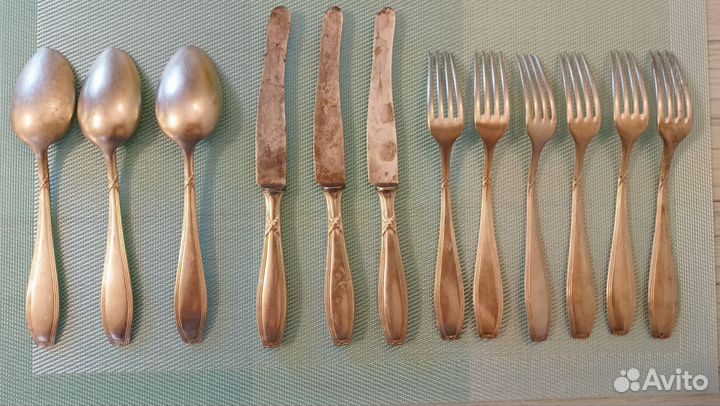 Alpacca старинные столовые приборы