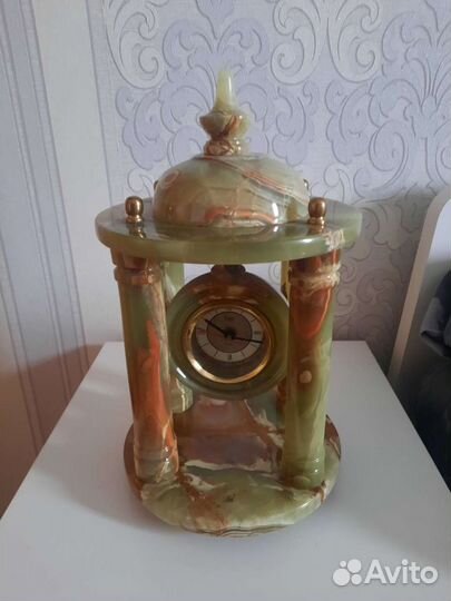 Часы+чаша из оникса