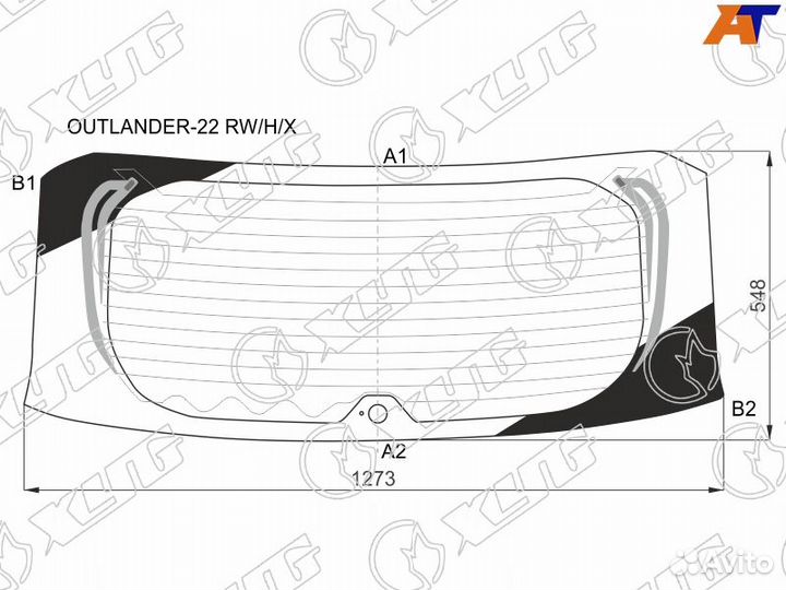 Стекло заднее