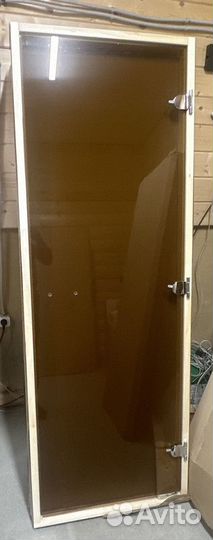 Дверь из каленого стекла бронза 1900*680 8 мм
