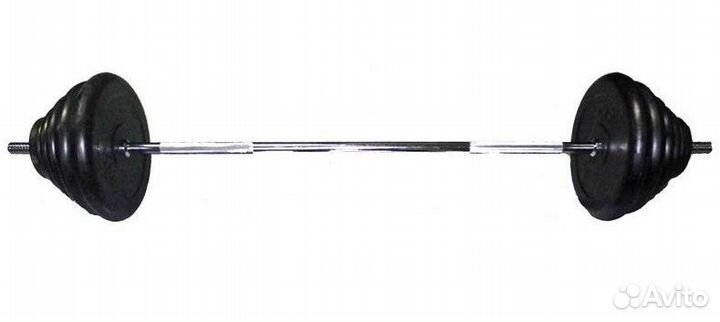 Штанга для тренировок (диски+ гриф+ замки) 45.5 кг