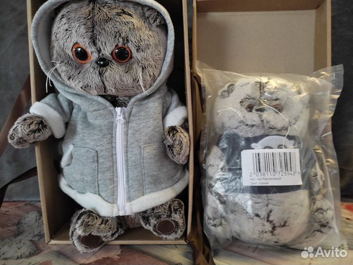 Игрушка мягкая в толстовке Кот