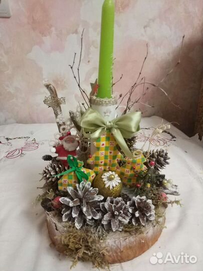 Новогодний подсвечник