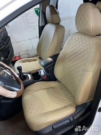 Авточехлы из экокожи для hyundai solaris