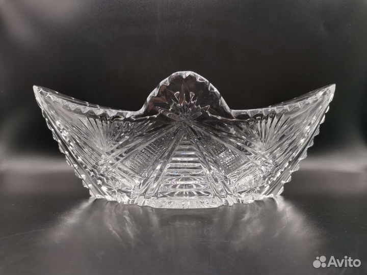 Конфетница Вазочка Ладья Хрусталь СССР