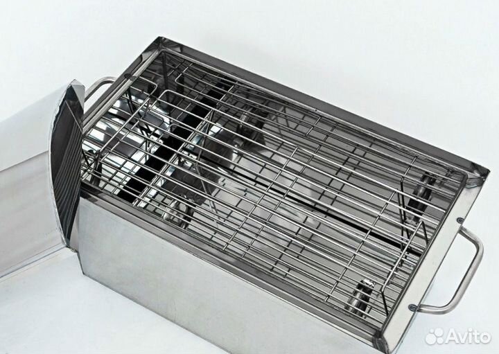 Коптильня с гидрозатвором нерж. сталь + термометр