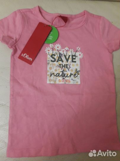 Новые футболки S.Oliver для девочки, 92см