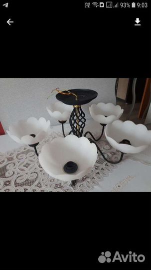 Люстра потолочная 5 рожковая