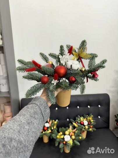 Новогодние композиции из нобилиса