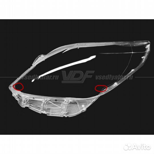 Cтекло для фары Toyota Alphard (2008-2015) Левое у