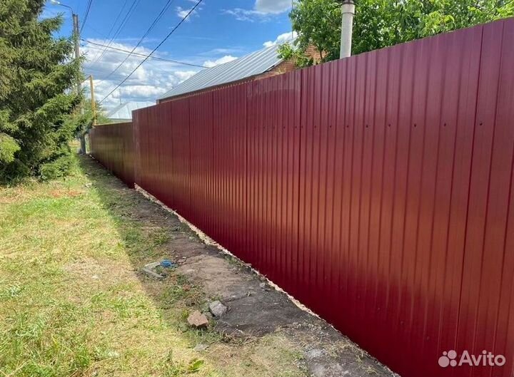 Забор из профнастила в рассрочку