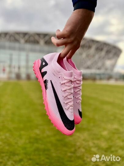 Сороконожки Nike Mercurial Air Zoom Pink&Black